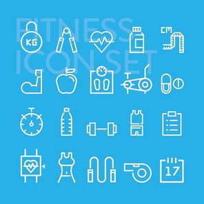 set of fitness icons