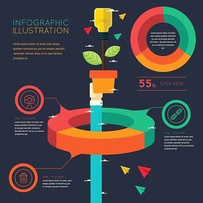 infographic of idea development concept