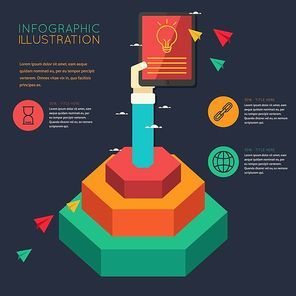 infographic of idea sharing through cloud technology