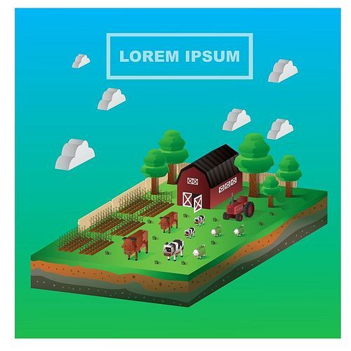 isometric farm