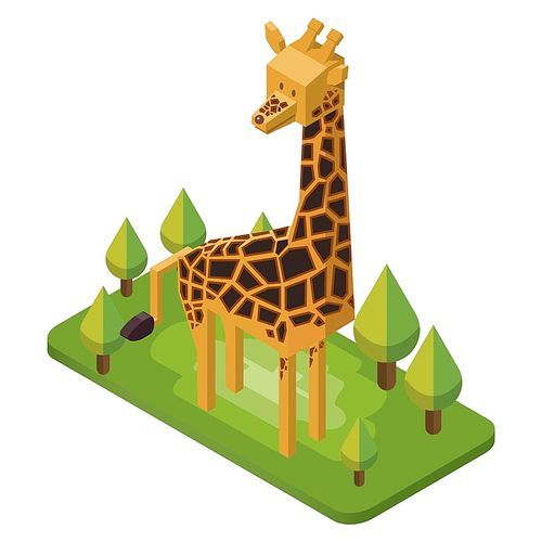 isometric giraffe