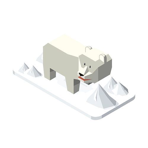 isometric polar bear