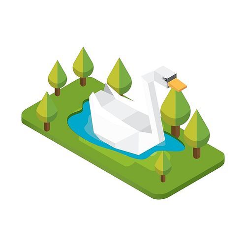 isometric swan