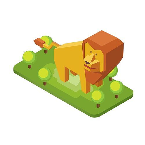 isometric lion