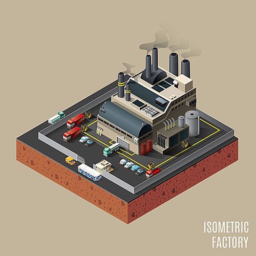 isometric factory