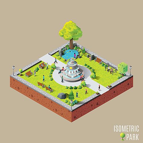 isometric park