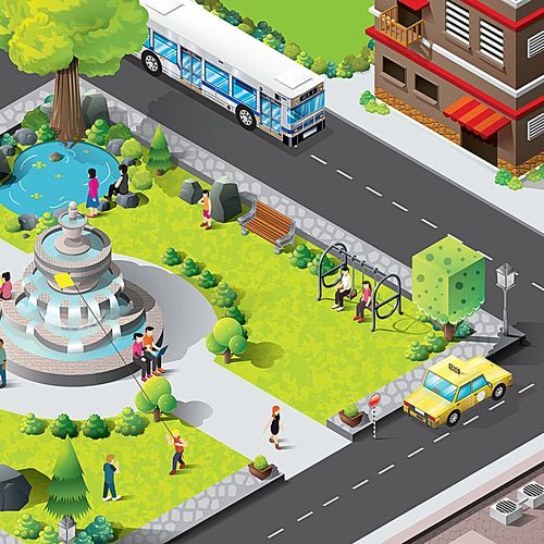 isometric park