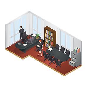 isometric office layout