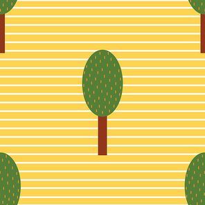 trees on stripes background