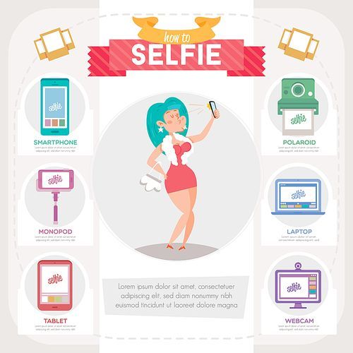 infographic of how to selfie