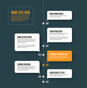 Vector vertical infographic timeline template with white bubbles