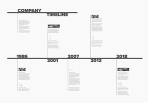 Vector Infographic timeline report template with nice typography