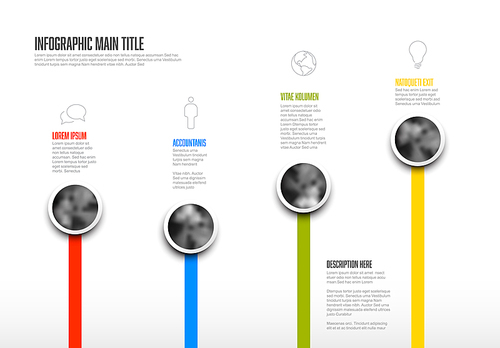 Abstract Simple Infographic Template with four topics and description
