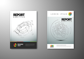 Modern Vector abstract brochure, report or flyer design template - two different versions