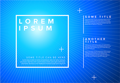vector  poster template with blue sun rays background