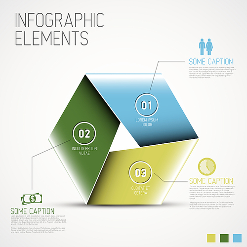 Vector Abstract shape with Infographic elements