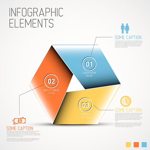 Vector Abstract colorful shape with Infographic elements
