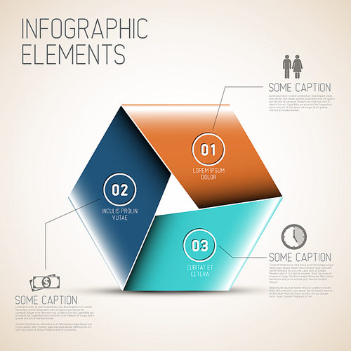 Vector Abstract shape with Infographic elements