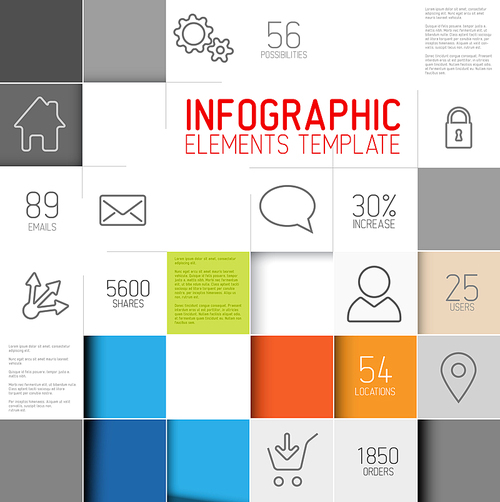 Vector abstract squares background illustration / infographic template with place for your content