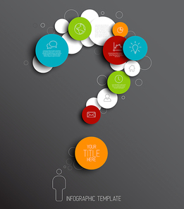 Dark Vector abstract circles illustration / infographic template with place for your content