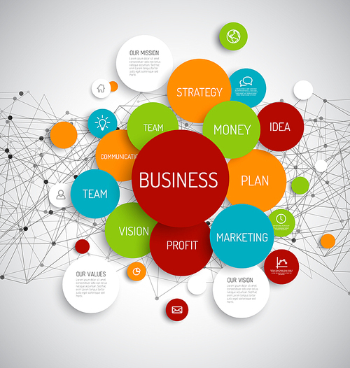 Vector Abstract Business infographic schema