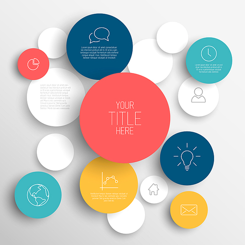 Vector abstract circles illustration / infographic template with place ...