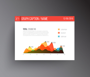 vector panel with flat design infographics statistics colorful graph template