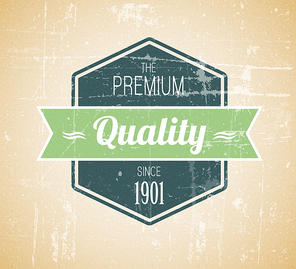 Old dark retro vintage grunge label - premium quality