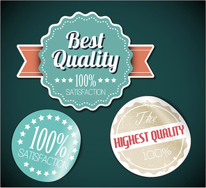 Old vector round retro vintage grunge stickers - best quality