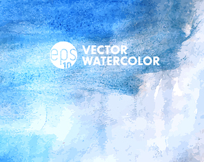 Blue Vector watercolor background with place for your text