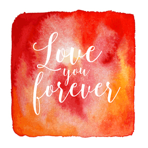 Vector Watercolor Valentines / love card template
