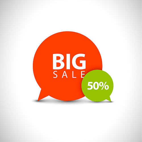 speech bubble pointers for big sale - red and green