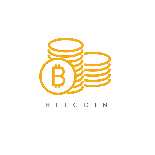 Vector bitcoin coins icon