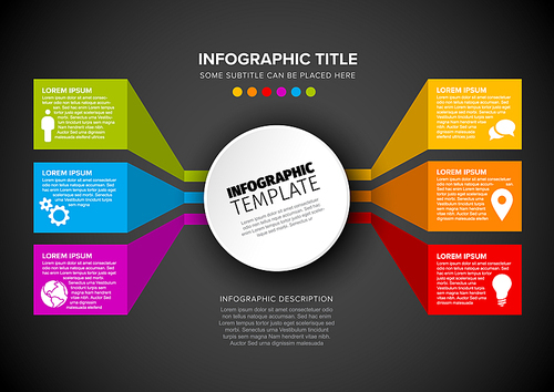 Vector multipurpose Infographic template made from circle and content blocks