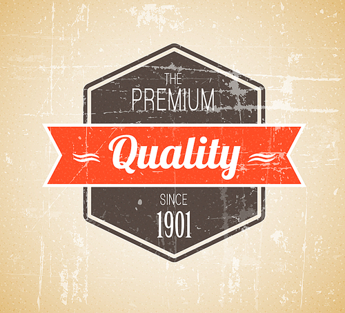 Old dark retro vintage grunge label - premium quality