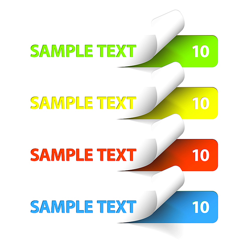 Set of Colorful Vector Sample stickers