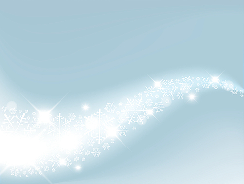 Light Blue Abstract Christmas background with white snowflakes