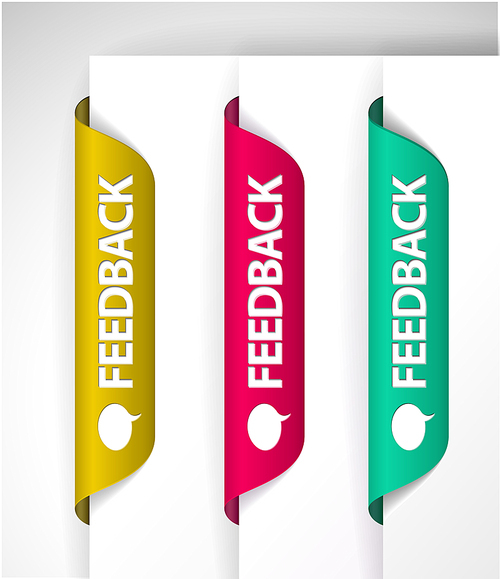 Vector Feedback Labels / Stickers on the edge of the (web) page