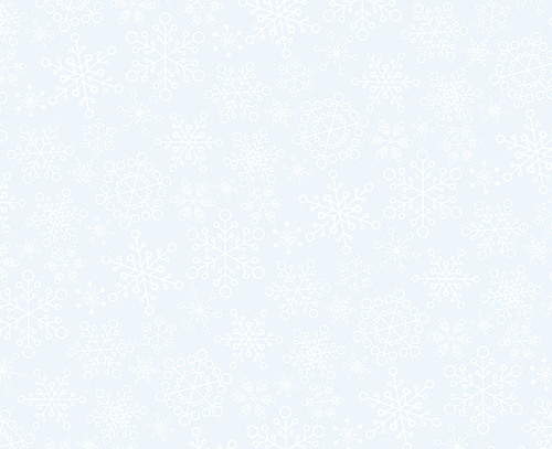 Christmas vector pattern made from white snowflakes on the light blue background