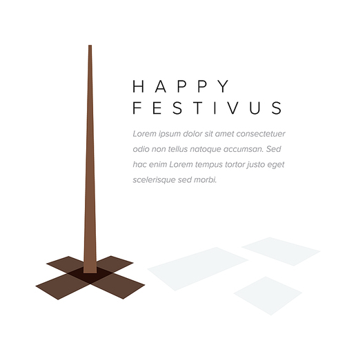 Minimalistic Happy festivus card template layout