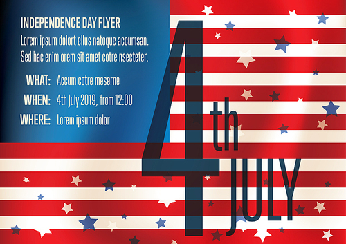 Vector independence day poster - retro vintage version