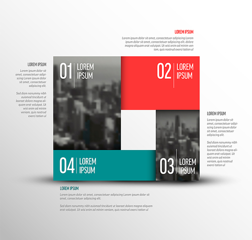 Vector simple infographic template with rectangle photo placeholders. Business company overview profile with twho photos and two solid color blocks. Multipurpose photo infograph or infochart.