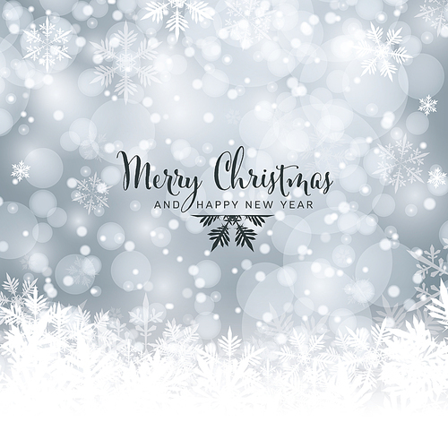 Christmas snowy background with snowflakes and snowdrifts - abstract background for christmas winter card banner header flyer or social media post status template