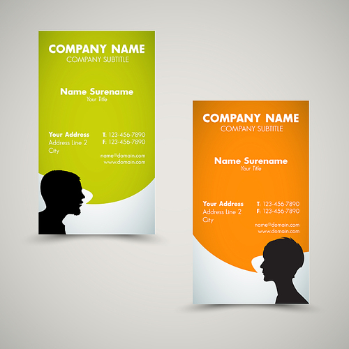 Vector Set of modern business card templates for man and woman