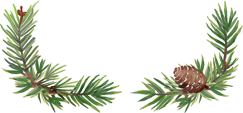솔방울, 잎, 가문비나무 이미지입니다._2