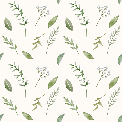패턴 8 - 잎, 식물 (반복 패턴)