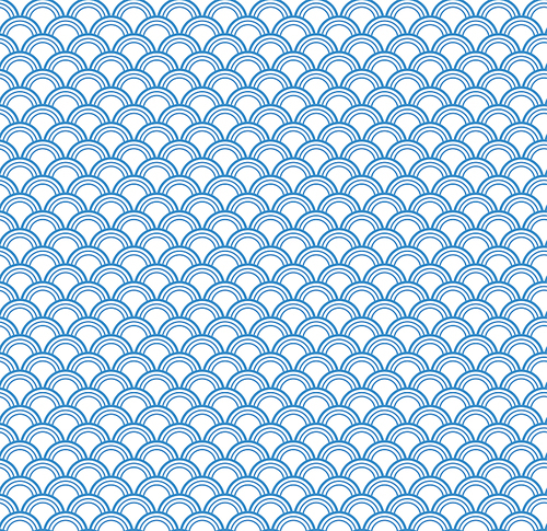 Traditional eastern seamless geometric pattern, blue on white. Vector illustration. Flat style design. Concept for decorative element, textile , wallpaper, wrapping paper.