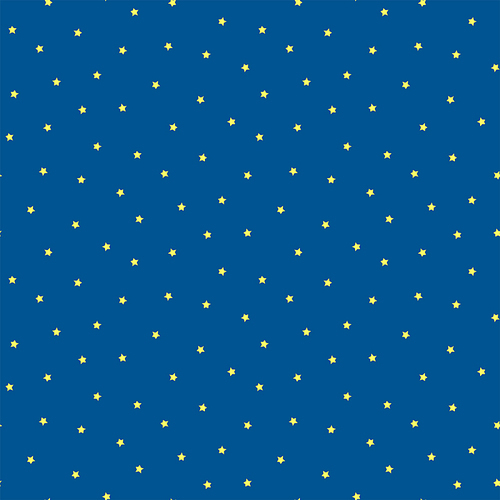 Hand drawn seamless vector pattern with yellow stars on a blue background. Design concept for kids textile , wallpaper, wrapping paper.