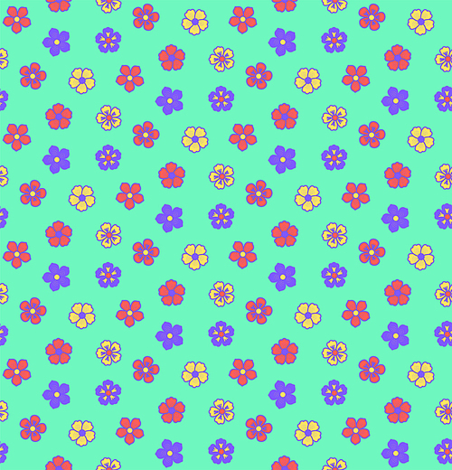 Hand drawn seamless vector pattern with different flowers, on a green background. Design concept for summer, spring, kids textile , wallpaper, wrapping paper.