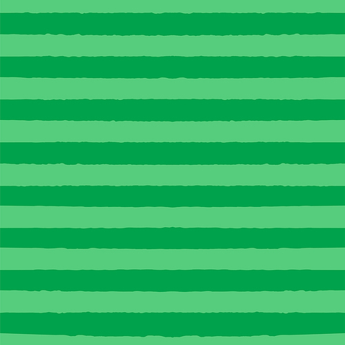 Hand drawn seamless vector pattern with dark and light green stripes. Design concept for Saint Patrick's day celebration, kids textile , wallpaper, wrapping paper.